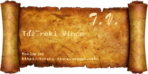 Töreki Vince névjegykártya